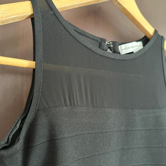 DRESS the POPULATION | Black Bodycon Bandage Cocktail Dress  | Size Extra Small - Picture 4 of 8